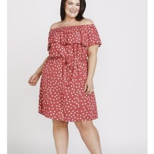 Women's Polka Dot Bardot Dress
